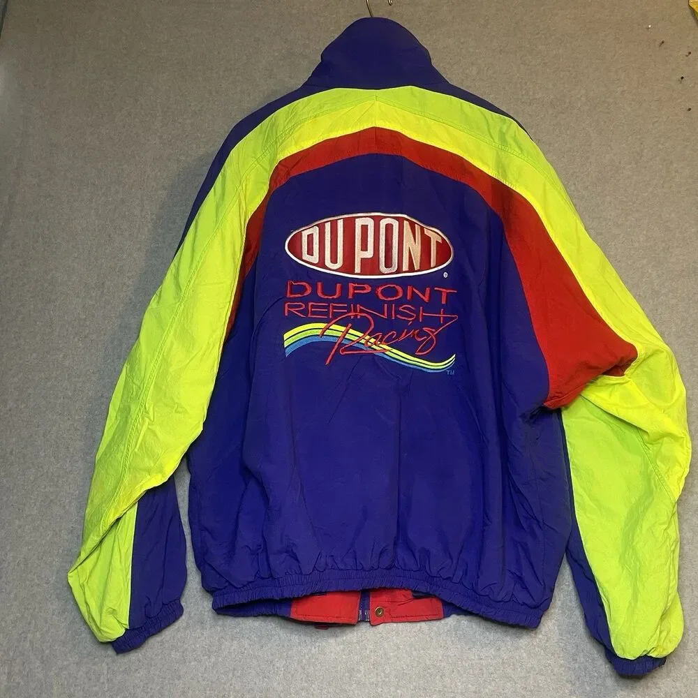 Vintage Jeff Gordon DuPont Refinish Racing NASCAR Jacket Large 90s Made In USA